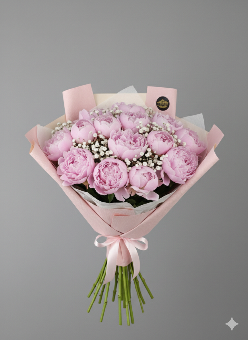 Buchet din bujori roz