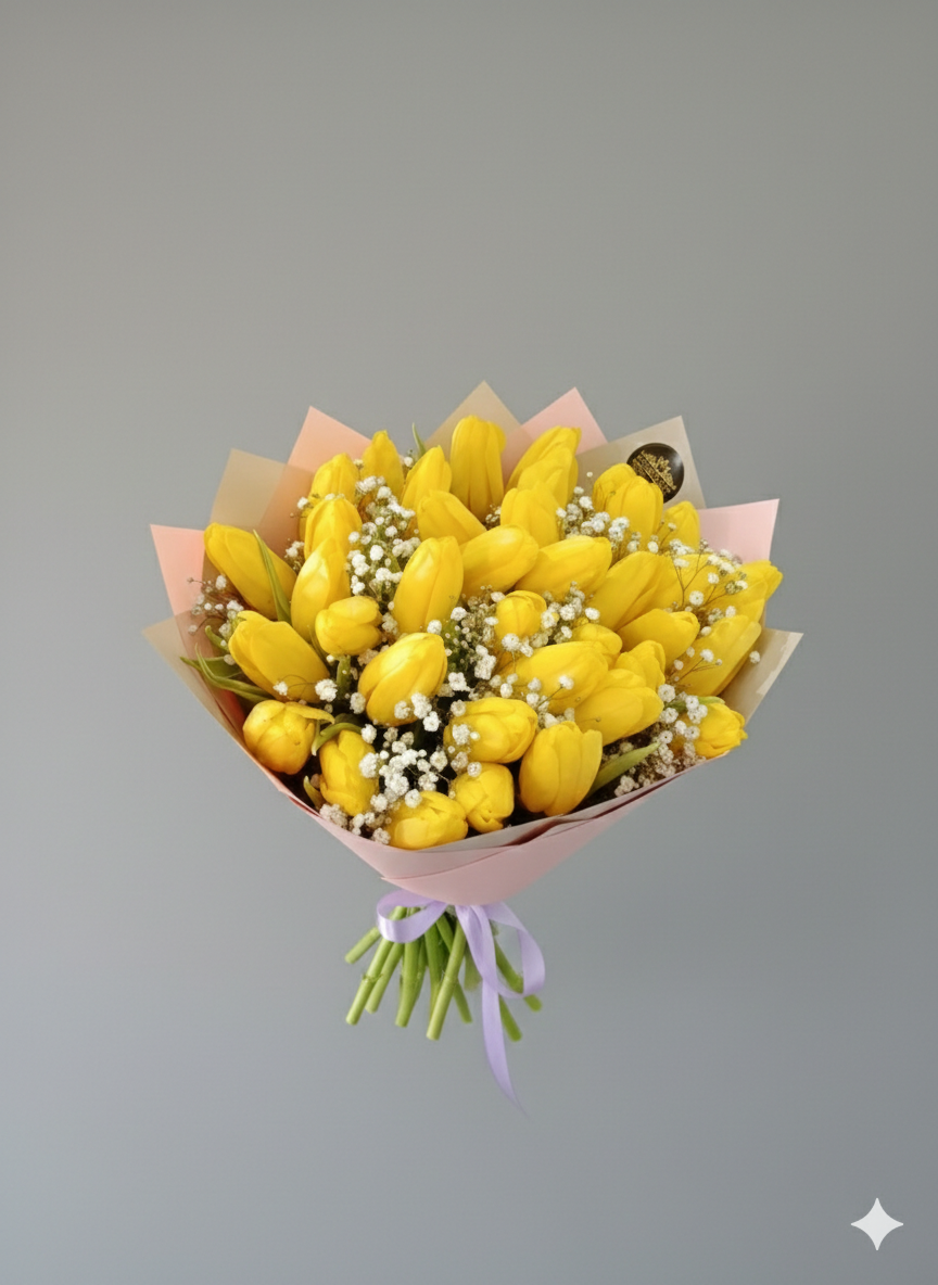 Buchet din lalele galbene